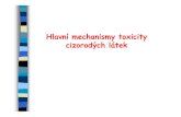 Hlavní mechanismy toxicity cizorodých látek...HLAVNÍ MECHANISMY TOXICITY XENOBIOTIK „Přímé“ mutageny / genotoxiny; metabolická aktivace promuta- genů, adukty s DNA, chromosomální