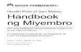 Health Plan of San Mateo Handbook ng Miyembro · 2020. 8. 11. · Health Plan of San Mateo Handbook ng Miyembro Ano ang kailangan mong malaman tungkol sa . iyong mga benepisyo Pinagsamang