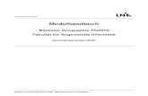 Modulhandbuch · Universität Augsburg Modulhandbuch Bachelor Geographie PO2010 Fakultät für Angewandte Informatik Sommersemester 2020 Gültig im Sommersemester 2020 - MHB erzeugt