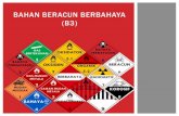 BAHAN BERACUN BERBAHAYA (B3) - Universitas · 2018. 10. 24. · Yang termasuk dalam limbah B3 yaitu bahan baku yang berbahaya dan beracun (gas, padatan, debu maupun cairan) yang sudah