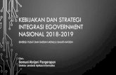Kebijakan dan strategi integrasi eGovernment Nasional 2018-2019ppid.jabarprov.go.id/assets/downloads/MATERI_RAKERNIS... · 2018. 10. 11. · INTEGRASI EGOVERNMENT NASIONAL 2018-2019