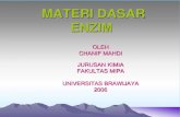 MATERI DASAR ENZIM - Universitas Brawijaya · 2019. 9. 5. · difinisi dan pengertian enzim adalah golongan senyawa organik, yang dihasilkan oleh sel- sel atau jaringan hidup, berperan