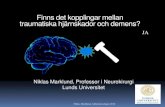 Finns det kopplingar mellan traumatiska hjärnskador och demens? · 2018. 9. 25. · Epilepsi Sekundära skadefaktorer-den känsliga, vulnerabla hjärnan ... ”post-komotionellt