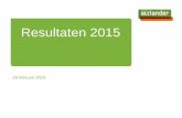 Resultaten 2015 - Werken bij Alliander · 2019. 11. 26. · Deze presentatie is opgesteld met inachtneming van de grondslagen voor waardering en resultaatbepaling die zijn gehanteerd