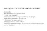 TEMA 3.2.- ENZIMAS. CONCEPTOS GENERALES.umh1025.edu.umh.es/wp-content/uploads/sites/837/2015/09/... · 2015. 9. 1. · TEMA 3.2.- ENZIMAS. CONCEPTOS GENERALES. Contenido: !Poder catalítico
