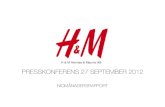 PRESSKONFERENS 27 SEPTEMBER 2012...Anna Dello Russo, legendarisk moderedaktör och stilikon Unik accessoarkollektion för H&M – glamorösa och prisvärda accessoarer – lyxig, lekfull