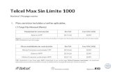 Telcel Max Sin Límite 1000 - IFT · Telcel Max Sin Límite 1000 . Nacional | Pospago masivo . I. Plan, servicios incluidos y tarifas aplicables. I.1 Cargo Fijo Mensual (Renta ...