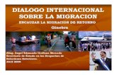 DIALOGO INTERNACIONAL SOBRE MIGRACION · DIALOGO INTERNACIONAL SOBRE LA MIGRACION ENCAUZAR LA MIGRACION DE RETORNO ... TOTAL Porcentaje de Deportaciones Desde EE.UU. (US - ICE) País
