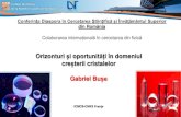 și oportunități în domeniul creșterii cristalelor Gabriel Bu€¦ · 2006 Master Fizica Materialelor Cristaline, Facultatea de Fizic ... creșterii cristalelor Colaborarea internațională