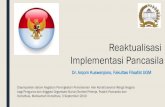 Reaktualisasi Implementasi Pancasila dan...Implementasi Pancasila dalam praktik kehidupan sehari-hari: Indikator Pelaksanaan Pancasila (diadaptasi dari 45 Butir Pancasila, Tap MPR
