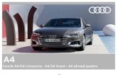 Audi A4 Lim Av allr S4 MJ2021 17092020 · 2020. 9. 17. · Audi A4 allroad quattro Cenník vozidiel pre zákazníkov Modelový rok 2021 Obj. kód Popis Výkon Počet válcov/ Krútiaci