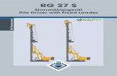 RG 27 S - RTG Rammtechnik · 6 RG 27 S | © RTG Rammtechnik GmbH 2/2019 Gewichtsangaben sind ca. Werte, Zusatzaus rüstungen können das Gesamtgewicht verändern. Genaue Transportgewichte