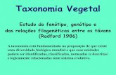 Plant Taxonomy: How Plants Are Named - UFC · 2015. 2. 6. · Taxonomia Vegetal Estudo do fenótipo, genótipo e das relações filogenéticas entre os táxons (Radford 1986) A taxonomia