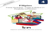 Filipino...1 Filipino – Grade 4 Alternative Delivery Mode Unang Markahan - Modyul 27: Panghalip na Panaklaw Unang Limbag, 2020 Paunawa hinggil sa karapatang –sipi.Isinasaad ng