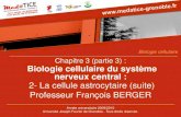 Biologie cellulaire Chapitre 3 (partie 3) : Biologie ... · Professeur François BERGER Chapitre 3 (partie 3) : Biologie cellulaire du système nerveux central : 2- La cellule astrocytaire