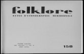Folklore - GARAEgarae.fr/Folklore/R52_158_ETE_1975.pdf · les différents domaines du folklore. De ce long travail de toute une vie naquirent une série d'ouvrages du plus haut intérêt