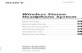 Wireless Stereo Headphone System · 2018. 1. 9. · HP550 fournies avec d’autres appareils. Elles sont conçues pour être utilisées exclusivement avec ce système. • Effectuez