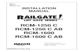 RCM-1250 C RCM-1250 C AB RCM-1600 RCM-1600 C AB...5 rcm-1600 c installation parts box 11921 slauson ave. santa fe springs, ca. 90670 (800) 227-4116 fax (888) 771-7713 item nomenclature