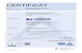 Geodézie VČ 14 certifikat CZ · 2019. 4. 4. · CERTIFIKÁT Norma ČSN EN ISO 14001:2016 Reg. číslo certifikátu 01 104 528 060080 Certifikát - v. 11/2016® TÜV, TUEV and TUV