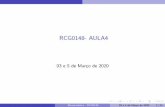 RCG0148- AULA4 · 2020. 3. 10. · REVISAO-AULA3~ Sum ario 1 REVISAO-AULA3~ Bioestat stica - RCG0148 03 e 5 de Mar˘co de 20202/41