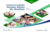 PROGRAMME Action Aînés du Québec 2020-2021 · 2020. 9. 9. · 1 . OBJECTIF GÉNÉRAL En cette période de grands changements et de nécessaire adaptation, le Secrétariat aux aînés