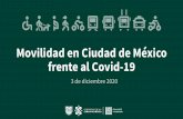 frente al Covid-19 Movilidad en Ciudad de México · 2020. 12. 4. · Ciclistas registrados por día en horas pico sobre el tramo Insurgentes Centro Movilidad en bicicleta: Ciclovías