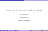 Econométrie des données de panel: Introductionhorny.economics.free.fr/panel_I/intro_2016_2017.pdf · 2018. 2. 28. · Econométriedesdonnéesdepanel:Introduction GuillaumeHorny