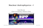 Nuclear Astrophysics - Ipeople.nscl.msu.edu/~iwasaki/EBSS2016/astro-I.pdfwhite dwarf companion • Hydrogen gas burns explosively with CNO nuclei → thermonuclear explosion • Elements