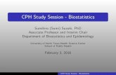 CPH Study Session - Biostatistics...CPH Study Session - Biostatistics Sumihiro (Sumi) Suzuki, PhD Associate Professor and Interim Chair Department of Biostatistics and Epidemiology