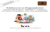 Edukasyon sa Pagpapakatao · 2020. 10. 16. · Edukasyon sa Pagpapakatao – Grade 4 Alternative Delivery Mode Unang Markahan - Modyul 7: (Pagiging Mapanuri) Unang Limbag, 2020 Paunawa