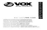 WK-1207/WK-1208 - voxelectronics.com · WK-1207/WK-1208 ALB / (7¶6/,9(72*(7+(5 INSTRUCTION MANUAL WATER KETTLE Model: WK-1207 :. Read this booklet thoroughly before using and save