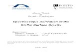 Spectroscopic Derivation of the Stellar Surface Gravity · 2017. 12. 21. · Master Thesis by Gerasim Khachatryan Spectroscopic Derivation of the Stellar Surface Gravity Supervisors: