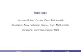 Topologie - FAUbox · 2020. 7. 29. · Topologie Hermann Schulz-Baldes, Dept. Mathematik Assistenz: Anna-Katherina Hirmer, Dept. Mathematik Vorlesung, Sommersemester 2020 Topologie