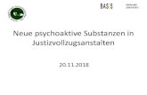 Neue psychoaktive Substanzen in Justizvollzugsanstalten · 2020. 1. 14. · Neue psychoaktive Substanzen in Justizvollzugsanstalten 20.11.2018. EMCDDA Definition Ein neuer psychoaktiver
