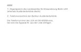 (ehemals Ausländerbehörde Berlin) Stand November 2020...anbei 1. Organigramm des Landesamtes für Einwanderung Berlin LEA (ehemals Ausländerbehörde Berlin) Stand November 2020