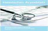 Hessisches Ärzteblatt - Landesärztekammer Hessen · 4 | Hessisches Ärzteblatt 6/2020 Hessisches Ärzteblatt Weiterbildungsordnung für Ärztinnen und Ärzte in Hessen 2020 (WBO