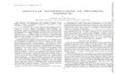 ARTICULAR MANIFESTATIONS OF ERYTHEMA NODOSUM* · Ann. rheum. Dis. (1960), 19, 174. ARTICULAR MANIFESTATIONS OF ERYTHEMA NODOSUM* BY LESLIE H. TRUELOVE Rheumatic Diseases Unit, Northern