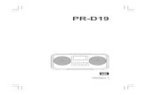 PR-D19 - Sangean€¦ · 2015-03-17  · Manual tuning - AM / FM . Press the Power button to switch on your radio. 2. Press the Band button to select the required band. Fully extend