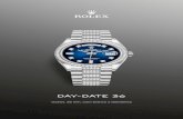 Day-Date 36 - Rolex...Day-Date 36 em Ouro branco 18 quilates com mostrador azul ombré, cravejado de diamantes e pulseira cravejada de diamantes, apresenta uma pulseira President,