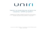 Upute za podnošenje prijava na natječaj UNIRI-projekti · 2018. 9. 6. · Natječaj za dodjelu sredstava potpore znanstvenim istraživanjima na Sveučilištu u Rijeci za 2018. godinu