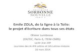 Emile ZOLA, de la ligne à la Toile - Académie d'Aix-Marseille · 2014. 5. 13. · Emile ZOLA, de la ligne à la Toile: le projet d’écriture dans tous ses états Olivier Lumbroso