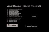 Vana Chrome Chrome vana asymetrická... · 2018. 9. 3. · vana chrome - 160x105, 170x105 l/r installation instructions montageanleitung instrukcja montaŻupl szerelési utasítás