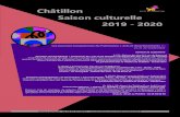 Châtillon Saison culturelle 2019 - 2020 · 2019. 9. 20. · Le bassiste électrique Federico Malaman s’est associé avec le guitariste Riccardo Bertuzzi et le batteur Ricky Quagliato