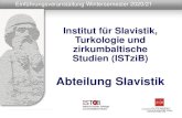 Abteilung Slavistik · 2020. 10. 2. · Einführungsveranstaltung Wintersemester 2020/21 Liebe Erstsemester, wir begrüßen Sie ganz herzlich in der Abteilung Slavistik der JGU. Sie
