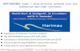 Shuichi Mori , H. Hashiguchi , M. Kawashima and M. D. Yamanaka1 · 2009. 7. 14. · JEPP/HARIMAU radar –wind profiler network over the Indonesian maritime continent Shuichi Mori1,