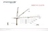 MCH 125 - Home - Falcon Cranes · 2019. 2. 22. · MCH 125 ˜ FEM 1.001-A3 Mât - Réactions / Mast - Reaktionskräfte / Mast - Reactions / Mástil - Reacciones / Torre - Reazioni