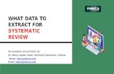 What data to Extract for systematic review? – Pubrica