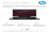 OMEN by HP Laptop 17-cb0020nm · Core™ devete generacije se lahko lotiš tudi najzahtevnejših iger A A A. Prepusti se tekoči igri na zaslonu z ozkim robom in visoko hitrostjo