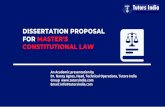 Dissertation proposal writing help for Master's Constitutional Laws