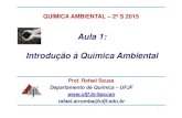 Aula 1: Introdução à Química Ambiental · 1-BAIRD, C. Química Ambiental, São Paulo, Bookman, 2ª ed., 2005 . 2- BJÖRKLUND, E.; NILSSON, T. Pressurized liquid extraction of
